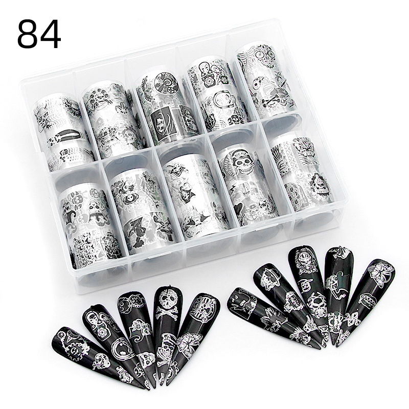 Cross-border nail art Halloween nail art starry sky sticker set nail sticker transfer paper Christmas nail art stickers