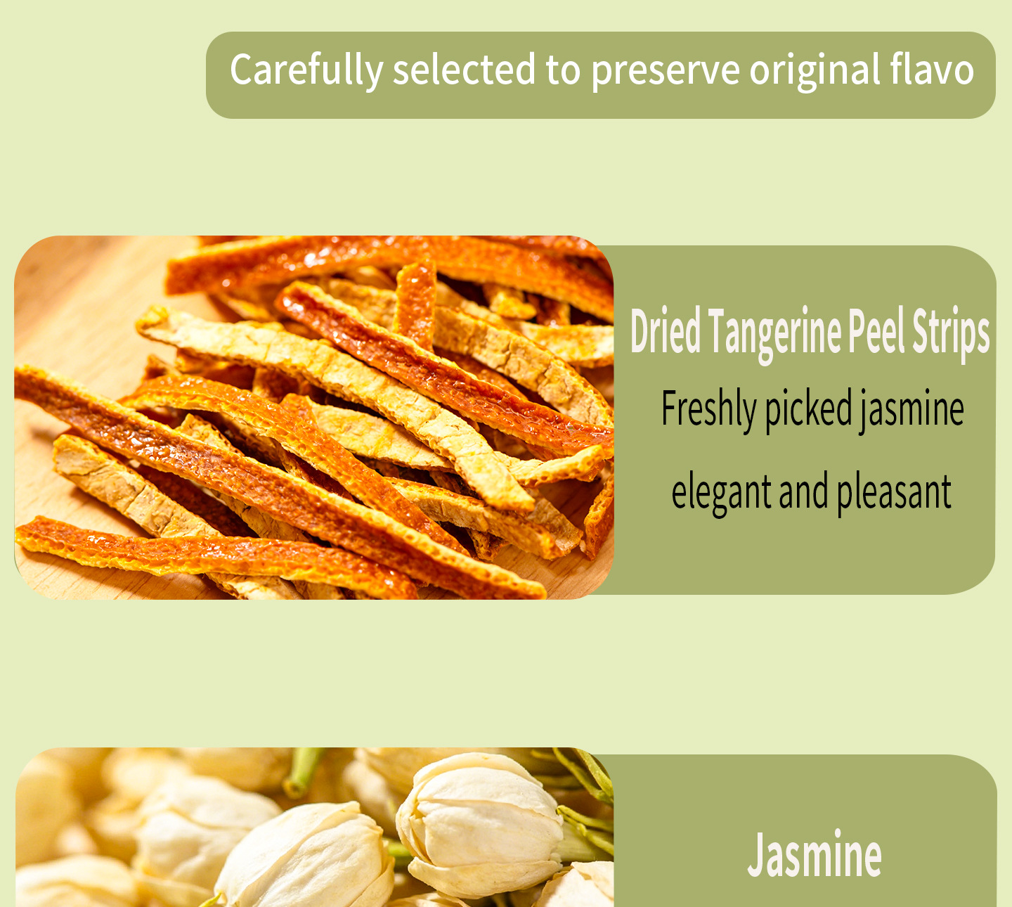 Jasmine Tea with Poria and Tangerine Peel Fu Ling Ju Pi Cha Pyramid Tea Bags 10 Pack 50g Sugar Free specifications