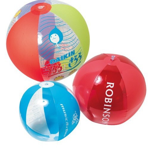 源头厂家PVC6片充气沙滩球 夏季泳池戏水彩色充气沙滩球广告球