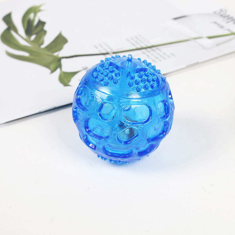 Juguetes de perros no pueden morder bolas sonoras interactivas bolas sonoras resistentes a la mordida elásticas bolas luminosas Amazon