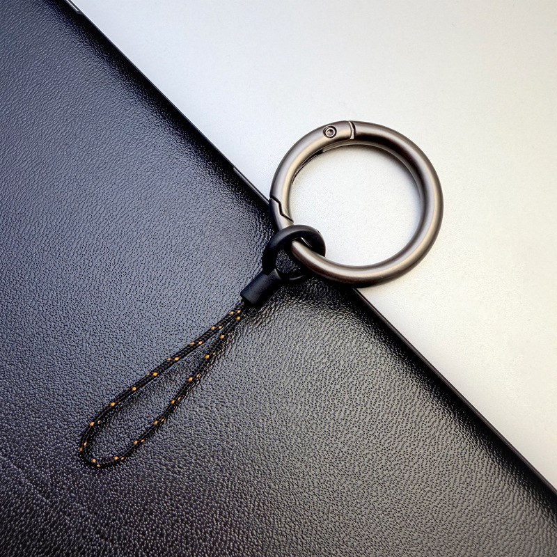 Car keychain anti-lost ring holder, phone lanyard accessory, men's small hanging strap, circular USB drive, simple small black strap Car keychain anti-lost ring holder, phone lanyard accessory, men's small hanging strap, circular USB drive, simple small black strap