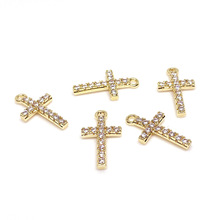 14k����ɫʮ�ּܒ���S�~΢��ʯ���С��� �ֹ�DIY�����