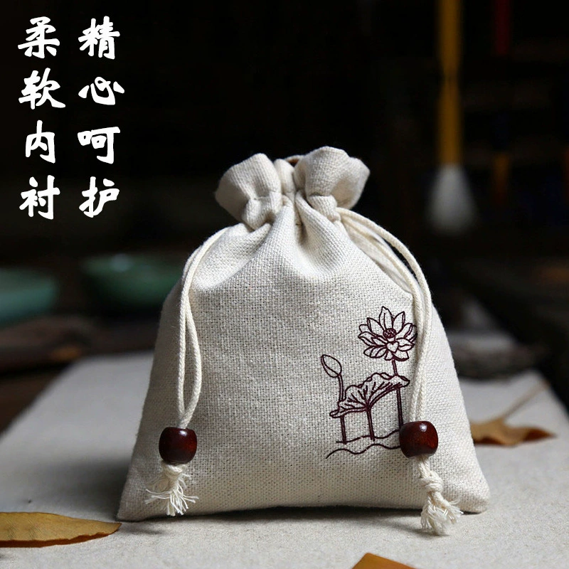 Пепел кремированный мешок для домашних животных Черно-белый хлопок и льна