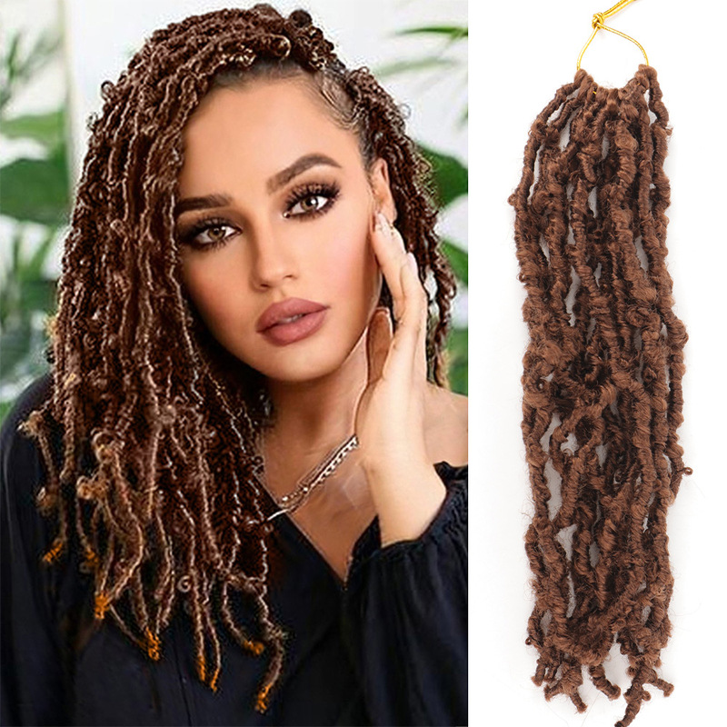 Europe, America and Africa Crochet Hair Dirty Braid Wigs Dirty Braid Butterfly 12 Braided Hair Butterfly Locs Hair