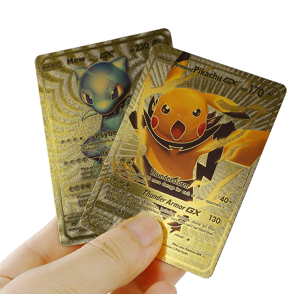 Карточка-перелив Pokémon из ПЭТ для настольной игры, игра с тиснением, милые мультяшные анимационные аксессуары