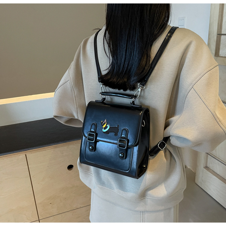 French contrasting color backpack Cambridge autumn/winter 2024 new trendy women's bag single shoulder crossbody handbag_voghion.com