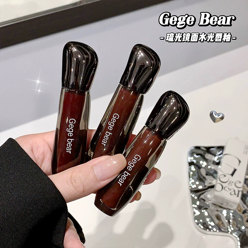 Бальзам для губ Gege bear, блеск для губ, помада, с милыми медведятами, зеркальный эффект