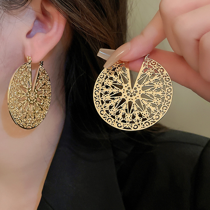 13g Weight 1 Pair Elegant Vintage Style Geometric Plating Alloy Drop Earrings
