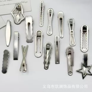 Серебристо-белые заколки для волос (6 см), металлические зажимы для DIY, assorted формы