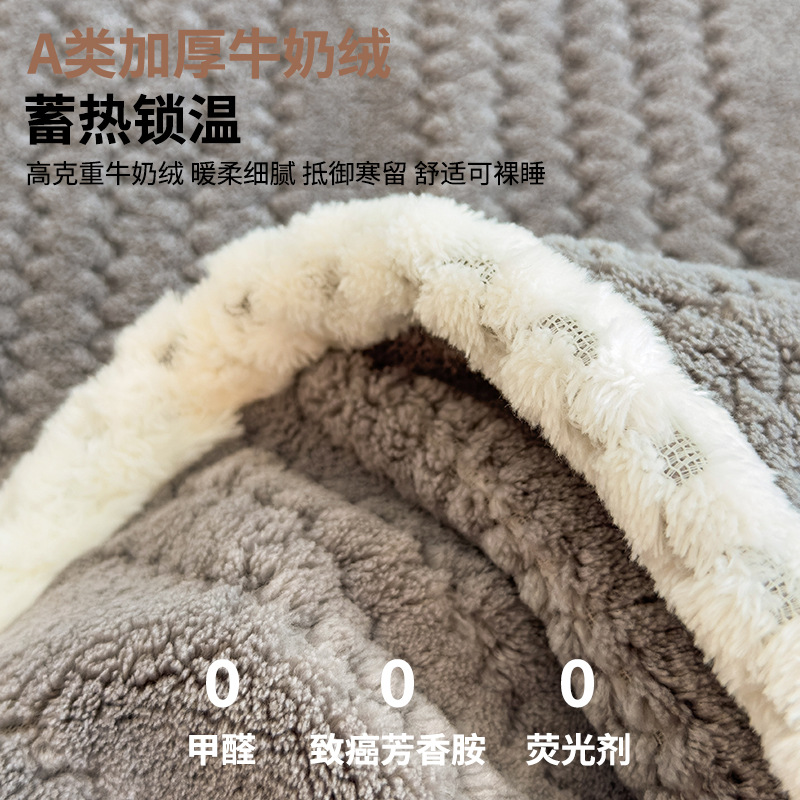 Leche cama de terciopelo mono pieza invierno otoño espeso Simmons colchón cubierta de protección sábanas de terciopelo de coral 2025 nuevo