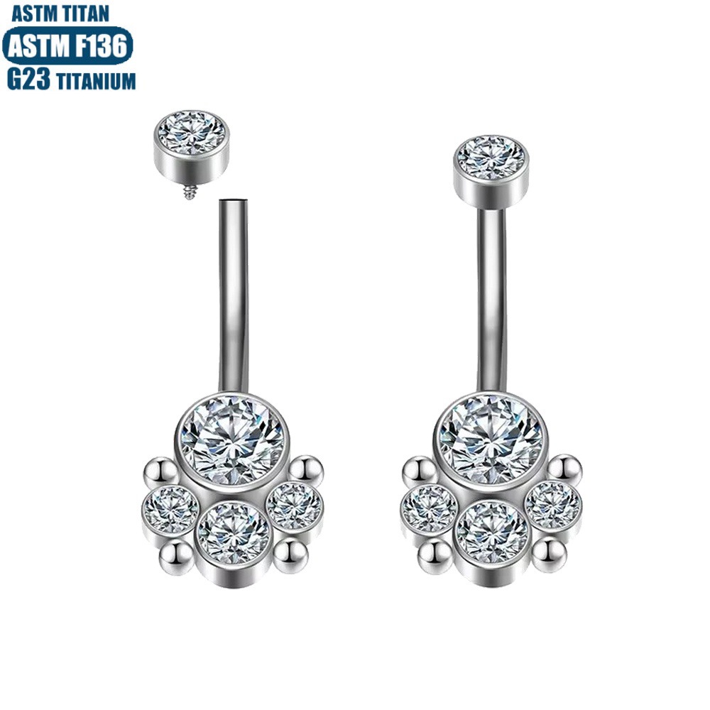 Pointed labret stud close-up product detail