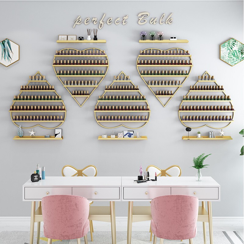 Cross-Border Nail Art Rack Wall-Mounted Heart-Shaped Trendy Display Rack Nail Polish Gel Display Rack Nail Salon Wall Shelf Cross-Border Nail Art Rack Wall-Mounted Heart-Shaped Trendy Display Rack Nail Polish Gel Display Rack Nail Salon Wall Shelf