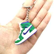 AJ鞋模钥匙扣3D立体小篮球直播潮流挂件手办动漫空心搪胶单只摆件