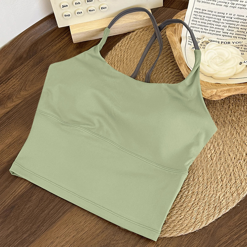 Cross Beauty Back Sports Underwear Shock-proof Quick-drying Yoga Fitness Vest Fitness Clothing Women_desvips.com