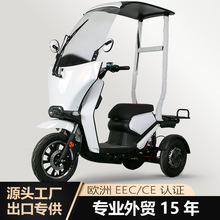 外贸跨境厂家出口60v72v电动摩托车eec欧盟认证三轮代步老人三轮
