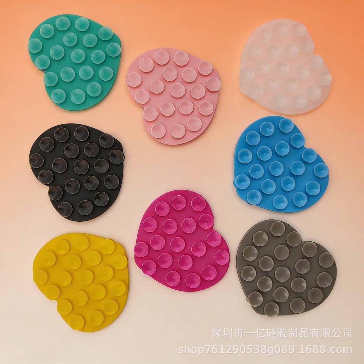 工厂直销多款规格热销款硅胶手机吸盘防滑稳固便携可移动支架背贴