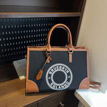 跨境新款大容量女包托特包单肩包斜挎包简约时尚百搭字母手提包