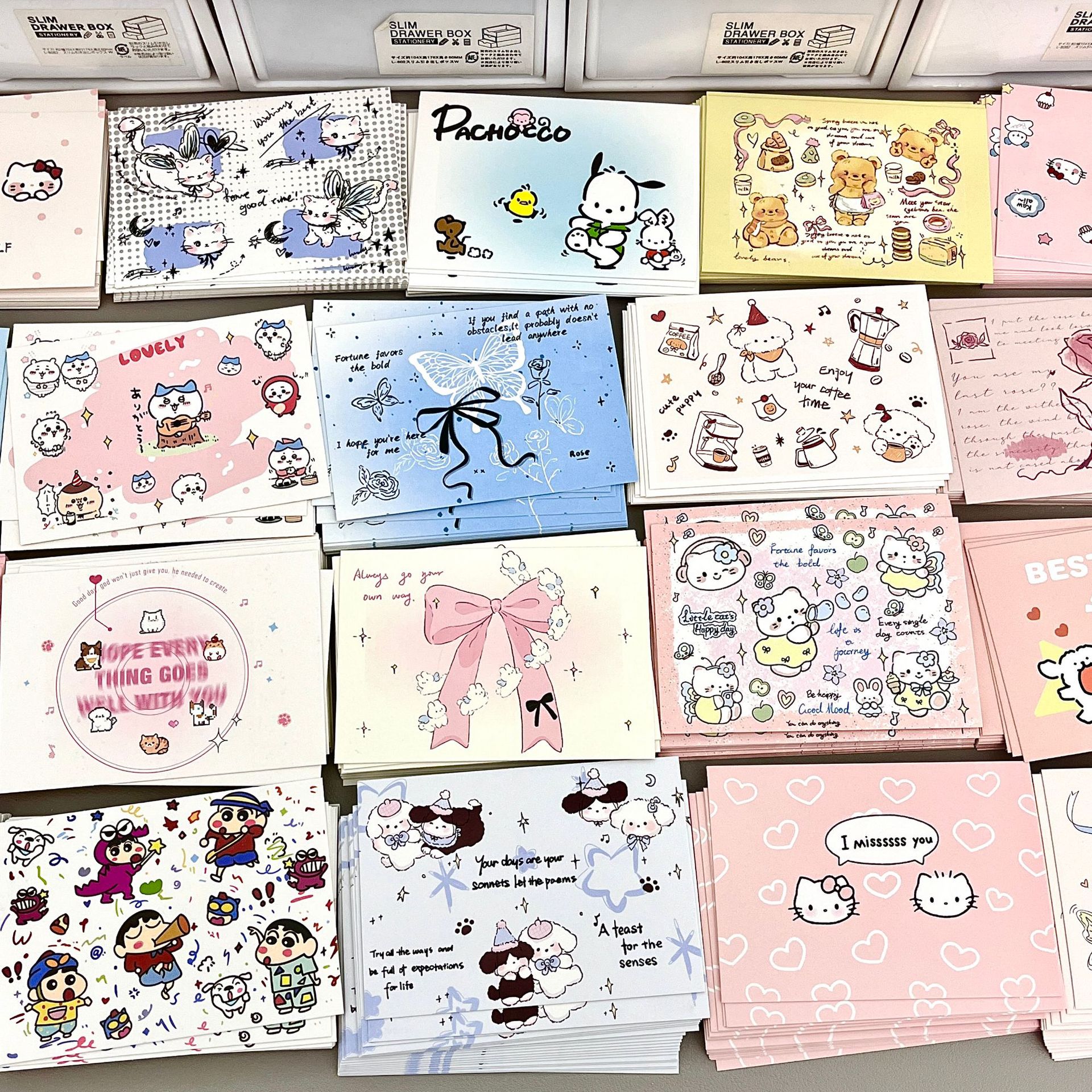 Tarjetas postales de estilo ultra multifacéticas, tarjetas postales conmemorativas para estudiantes de alto valor de cara