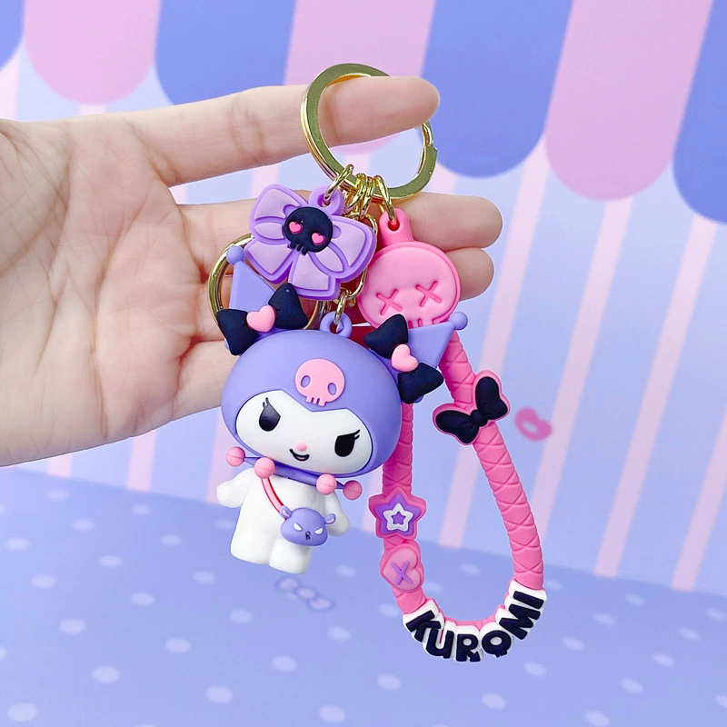 Sanrio, оригинальный мультяшный брелок, для автомобильных ключей, подвеска, аксессуар, высококачественный стиль