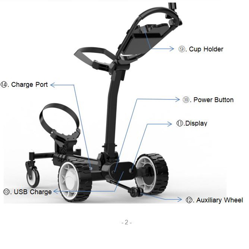 Sikute T3 four-wheel intelligent automatic follow adult golf bag car folding small