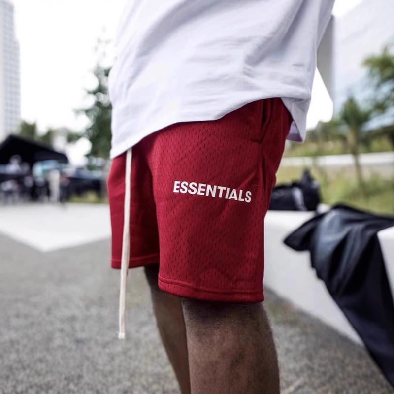 Correct version FOG double-layer mesh shorts ESSENTIALS basketball breathable sports quick-drying pants