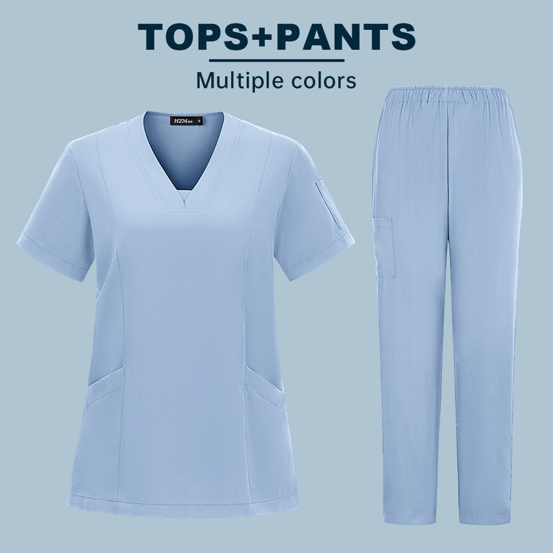 貿易ドクター手洗い服医療作業服夏手洗い服薄手半袖手術室手術服女性用Amazon|undefined