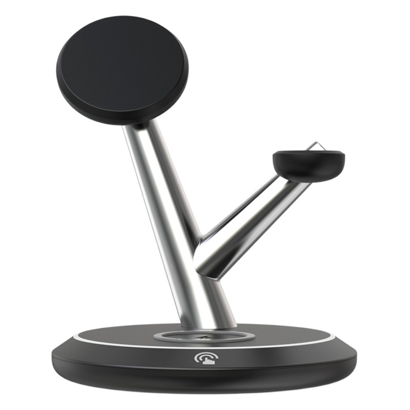 Aplicable a Apple 13Promax tres en uno cargador inalámbrico magnético rama de árbol grano de madera soporte de teléfono móvil multifuncional