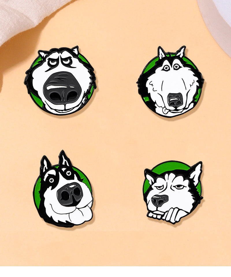 6g Weight Brooches Classification Cute Pin Husky Dog Zinc Alloy Enamel Unisex Brooches