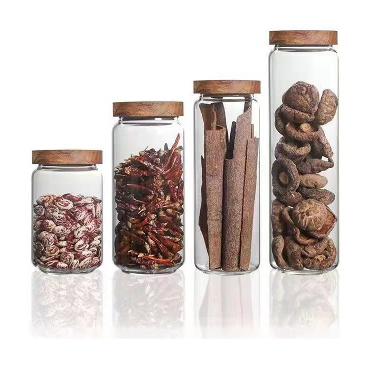 Frasco sellado de vidrio de estilo japonés botella de grado alimenticio frasco de almacenamiento de granos de café a prueba de humedad