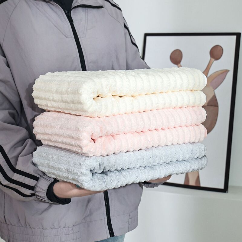 Factory wholesale soft thick towel bath towel household daily coral fleece face towel absorbent face towel large bath towel