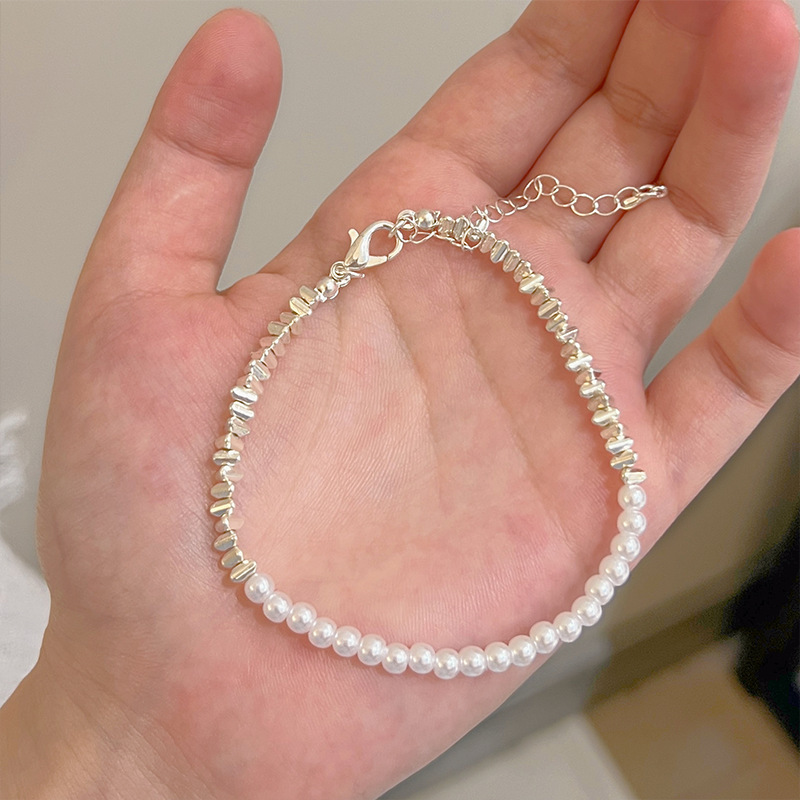 s925纯银韩版手链女高级感简约个性百搭情侣手饰小众设计甜美时尚|undefined