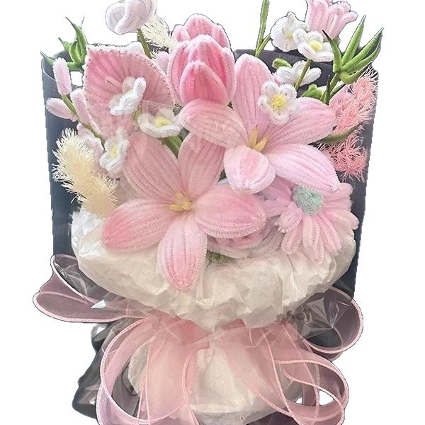 Youjian 手作りチューリップブーケツイストスティックブーケ素材パッケージ誕生日フルセット結婚式バレンタインデーギフト|undefined