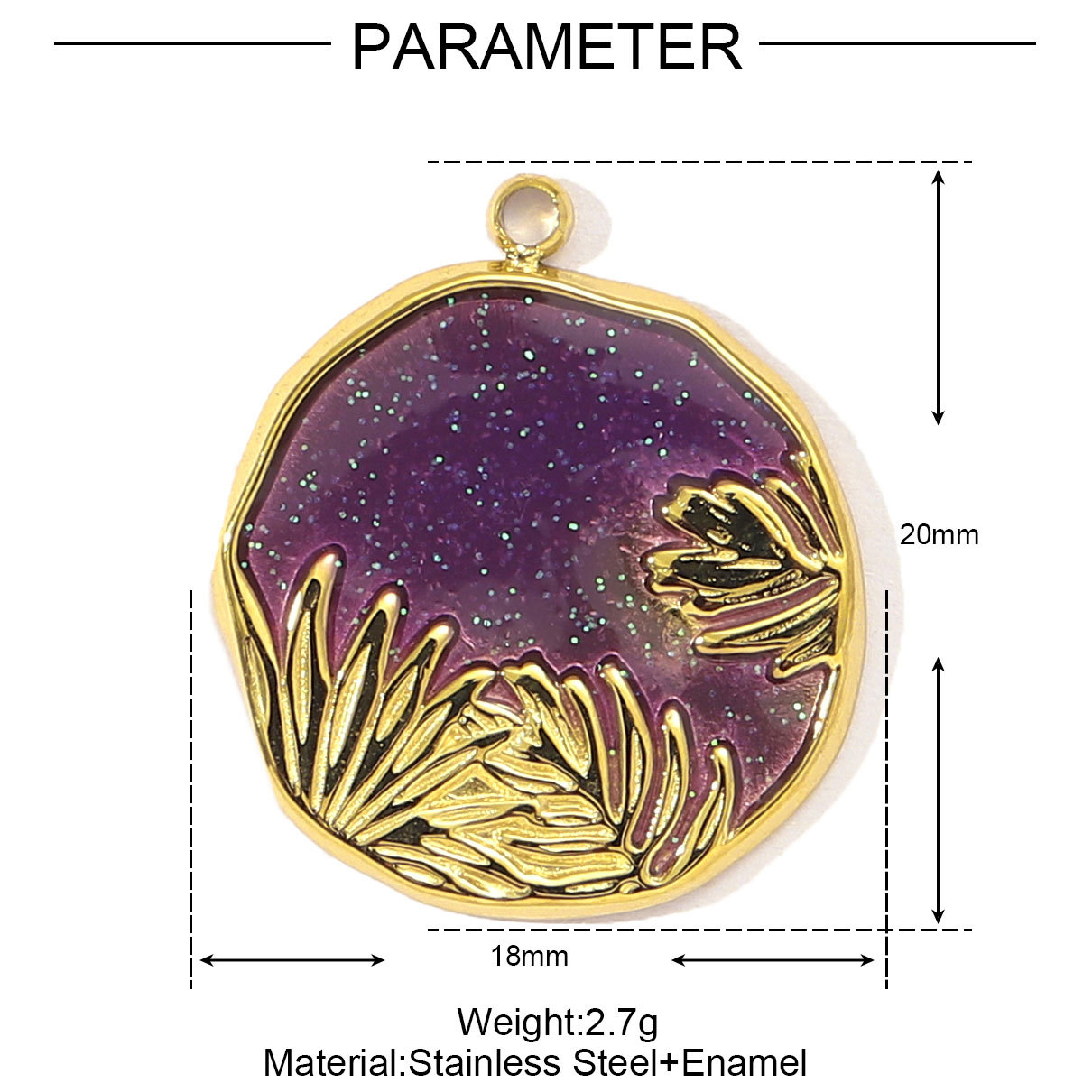 12g Weight PVD Coated Gold Plating Process Pendant Jewelry Making Type 3 PCS/Package Quantity 304 Stainless Steel Material Geometric, chili Pattern Cute, Retro Style Plating Craft 3 PCS/Package 304 Stainless Steel Geometric Chili Polished Pendant DIY Ornament Accessories 8