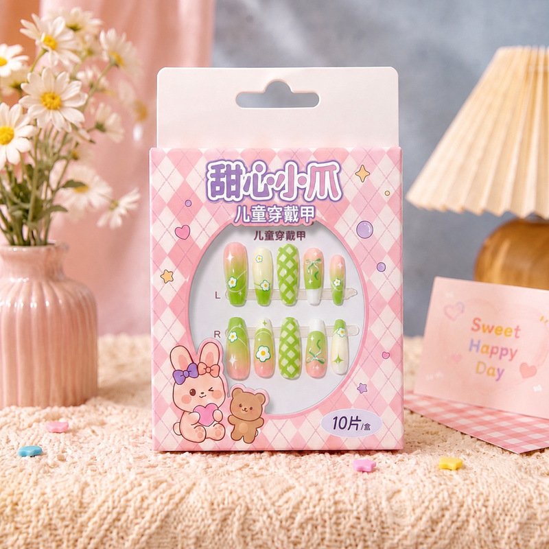 Children's nail stickers, non-toxic and odorless, specially designed for girls, suitable for 8-10 year old middle and primary school students Children's nail stickers, non-toxic and odorless, specially designed for girls, suitable for 8-10 year old middle and primary school students