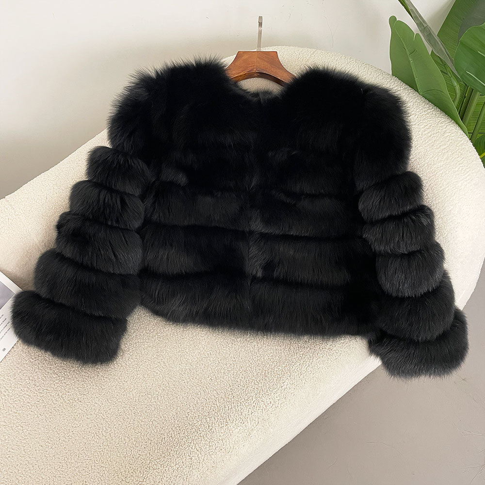 Women's Clothing hot selling winter real fox fur coat women's short fashionable thick warm fur coat_voghion.com