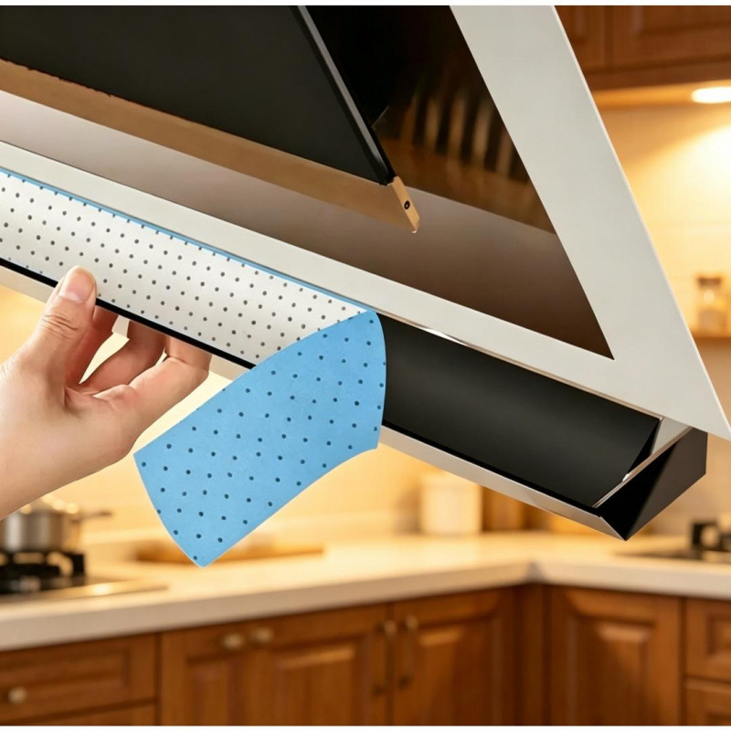 Range hood oil-absorbing cotton blue film, thickened oil catchment tray, oil-absorbing paper for kitchen use, durable oil-absorbing paper for range hoods