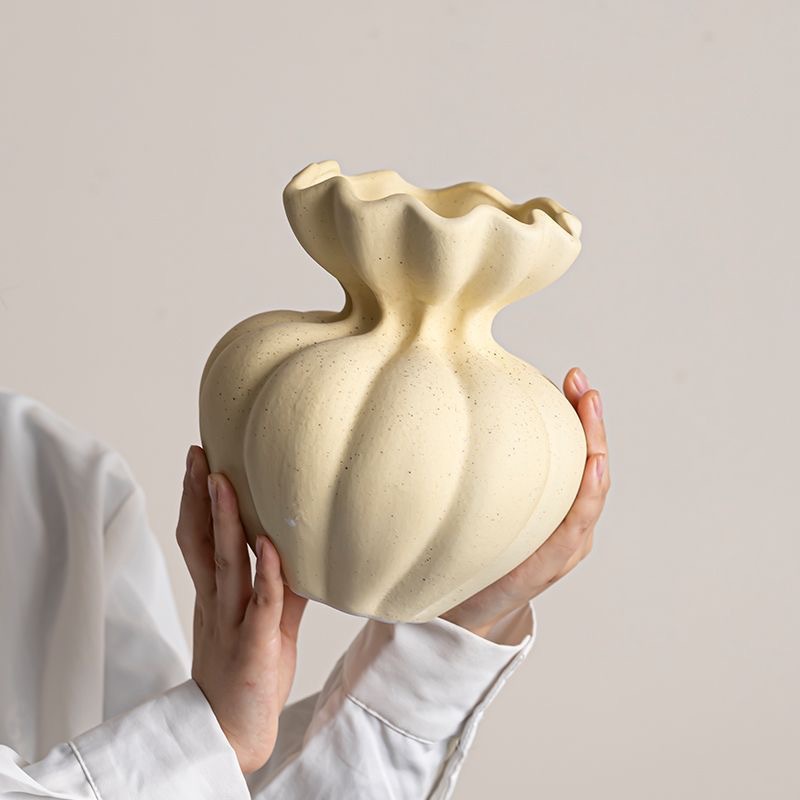 Changhong Vintage-Style Ceramic Vase Home Ceramic Flower Arrangement Wabi-Sabi Ceramic Hydroponic Flower Vase Homestay Decoration