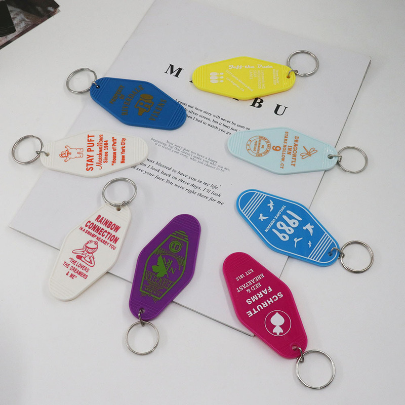 Hotel key chain key card plastic key chain fashion pendant backpack decoration