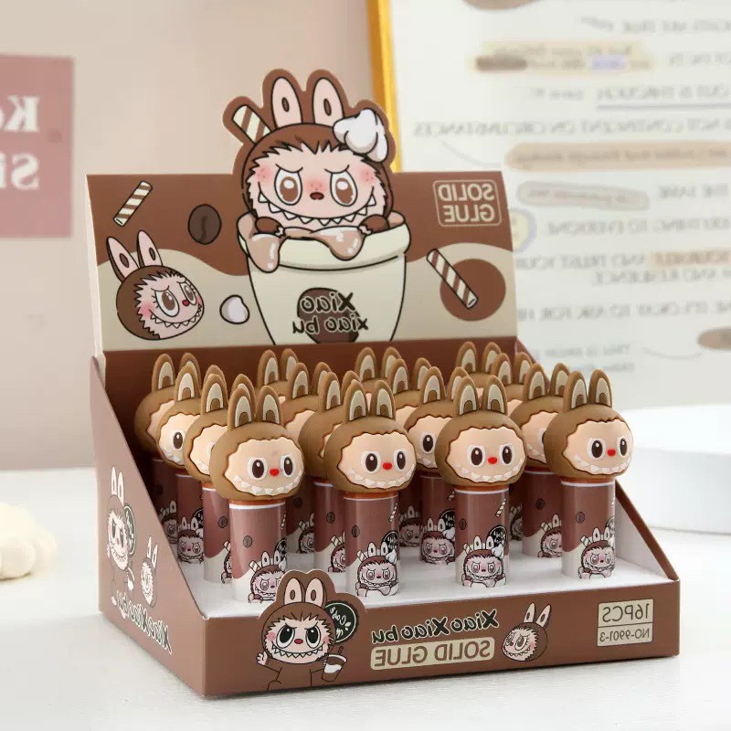 Pegamento sólido de tela de dibujos animados pegamento sólido de silicona portátil para estudiantes DIY hecha a mano varilla de pegamento de alta viscosidad