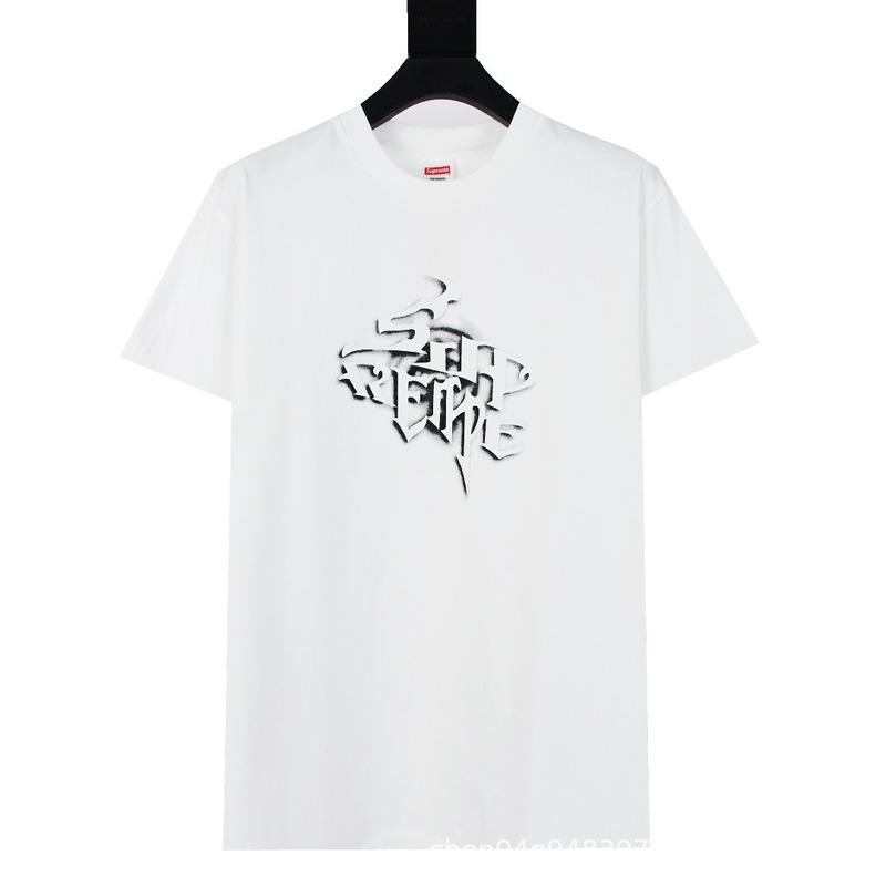 ヘビーウェイトクロスボーダー アメリカンファッション Supreme レタープリント Tシャツ BOX ラウンドネック 半袖 メンズ レディース ゆったり カジュアル Tシャツ 男女兼用|undefined