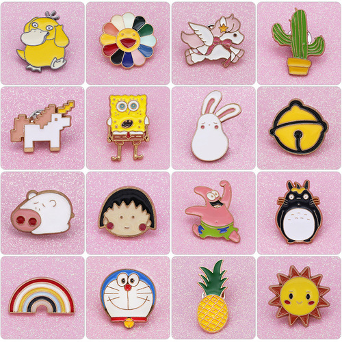 Fashion brooch female ins fashion student cute cartoon accessories pin badge clothes trinkets metal brooch buckle