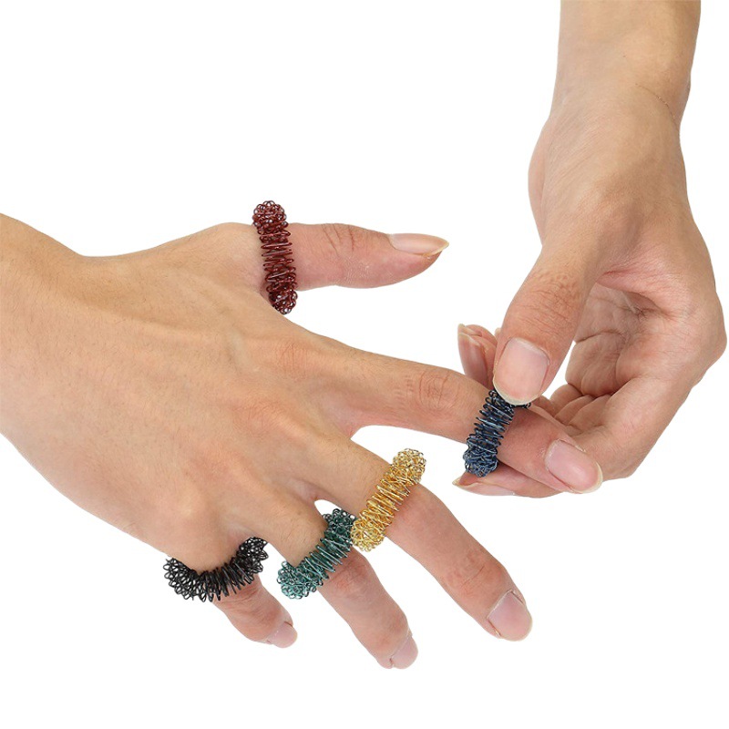 unpressed finger ring sensory ring finger massage stress relief finger pressure ring decompression ring