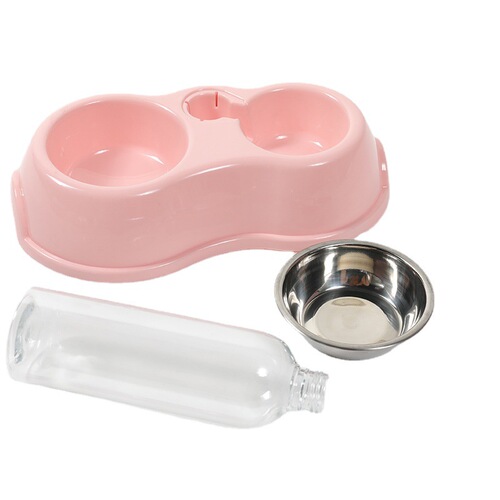 Cat Bowl Dog Bowl Non-slip Cat Drinking Water Bowl Pet Feeder Double Bowl Pet Automatic Drinking Bowl Pet Supplies