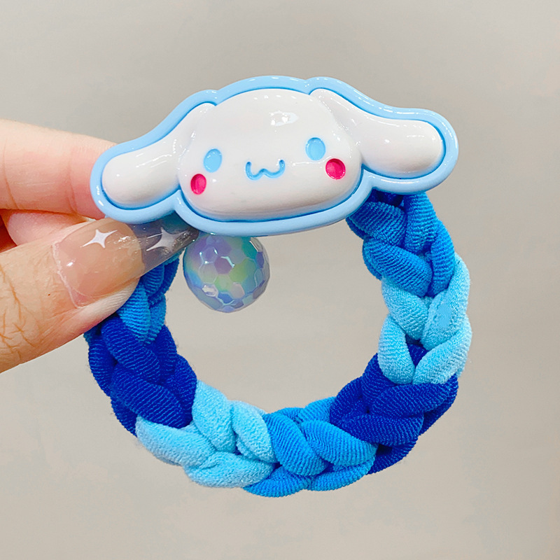 Linda de dibujos animados de Sanrio cuerda de pelo de las mujeres de alta elástico durable banda de goma corbata cabeza de bola de pelo Cola de Caballo banda de pelo cuerda de pelo