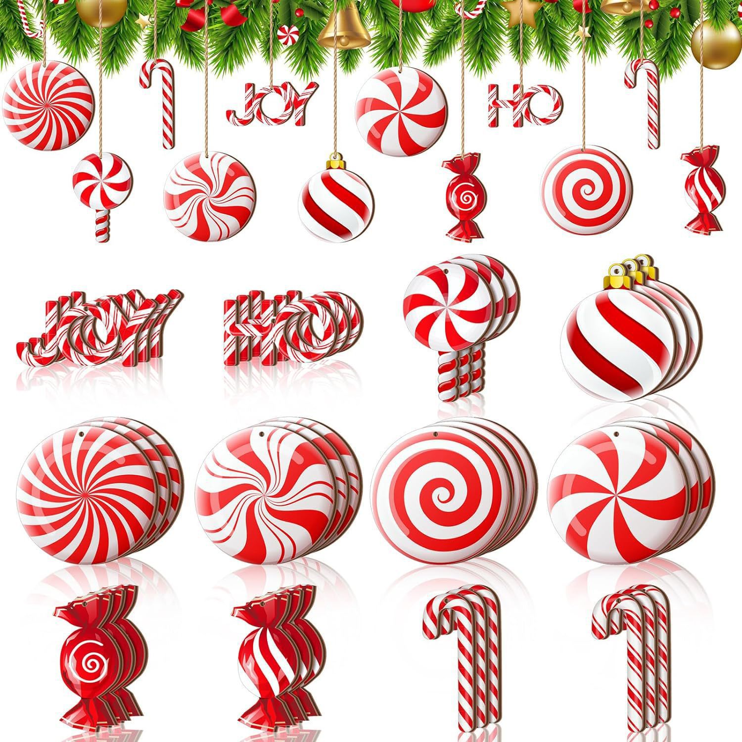 Wooden mint decorations