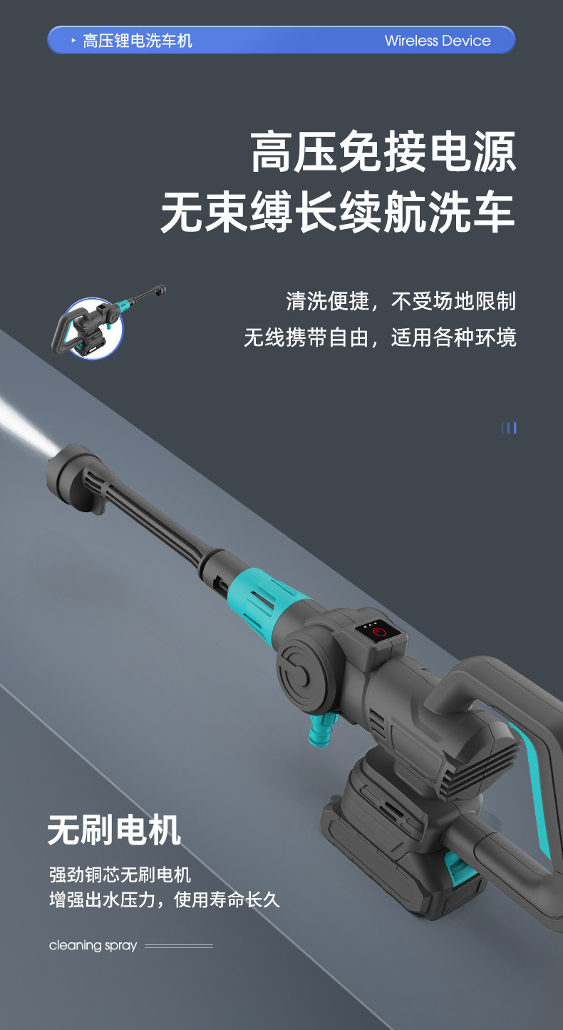 Cordless High Pressure Car Washer Rechargeable Power Washer