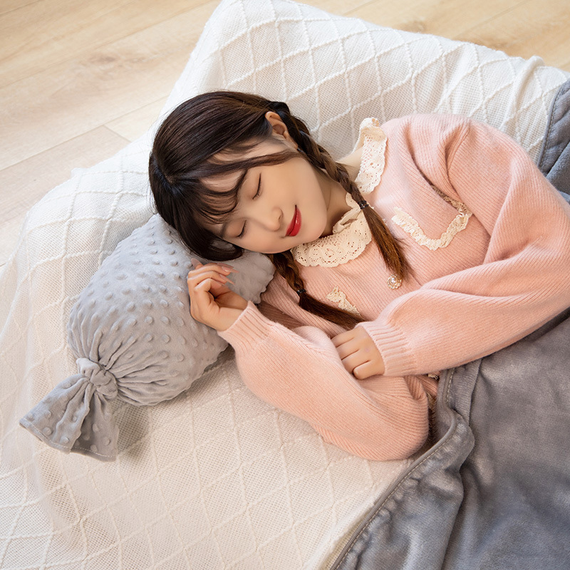 Cojín Manta Dos en Uno, Franela, Multiuso y Plegable, para Siesta de Oficina y Cama