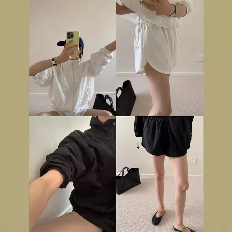 For Jane niche_men and women with Joker loose waterproof summer outdoor clothing shorts suit 2024 two-piece set