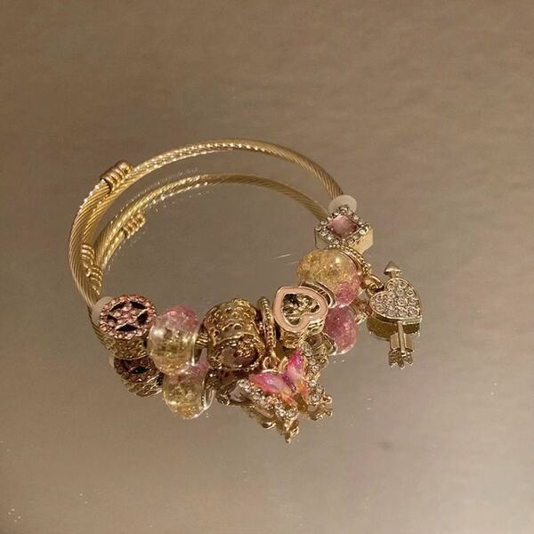 Beaded bracelet stainless steel handmade