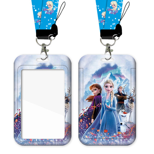 School seal card holder, student bus ID card holder with long hanging rope, work permit, factory brand access card, meal card holder
